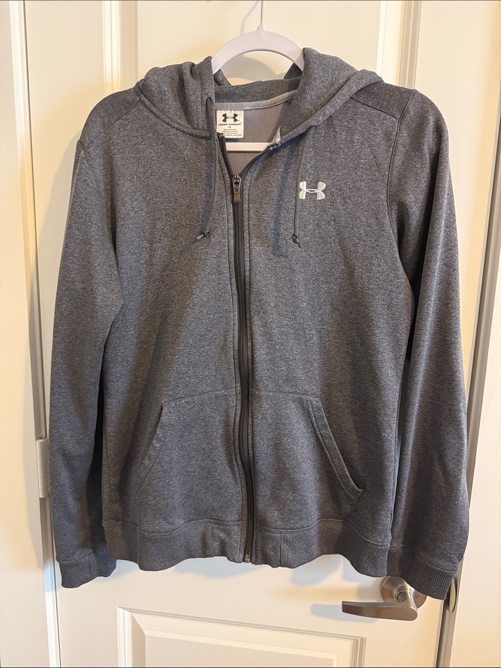 Under Armour Gray Heather Full-Zip Hooded Sweatshirt